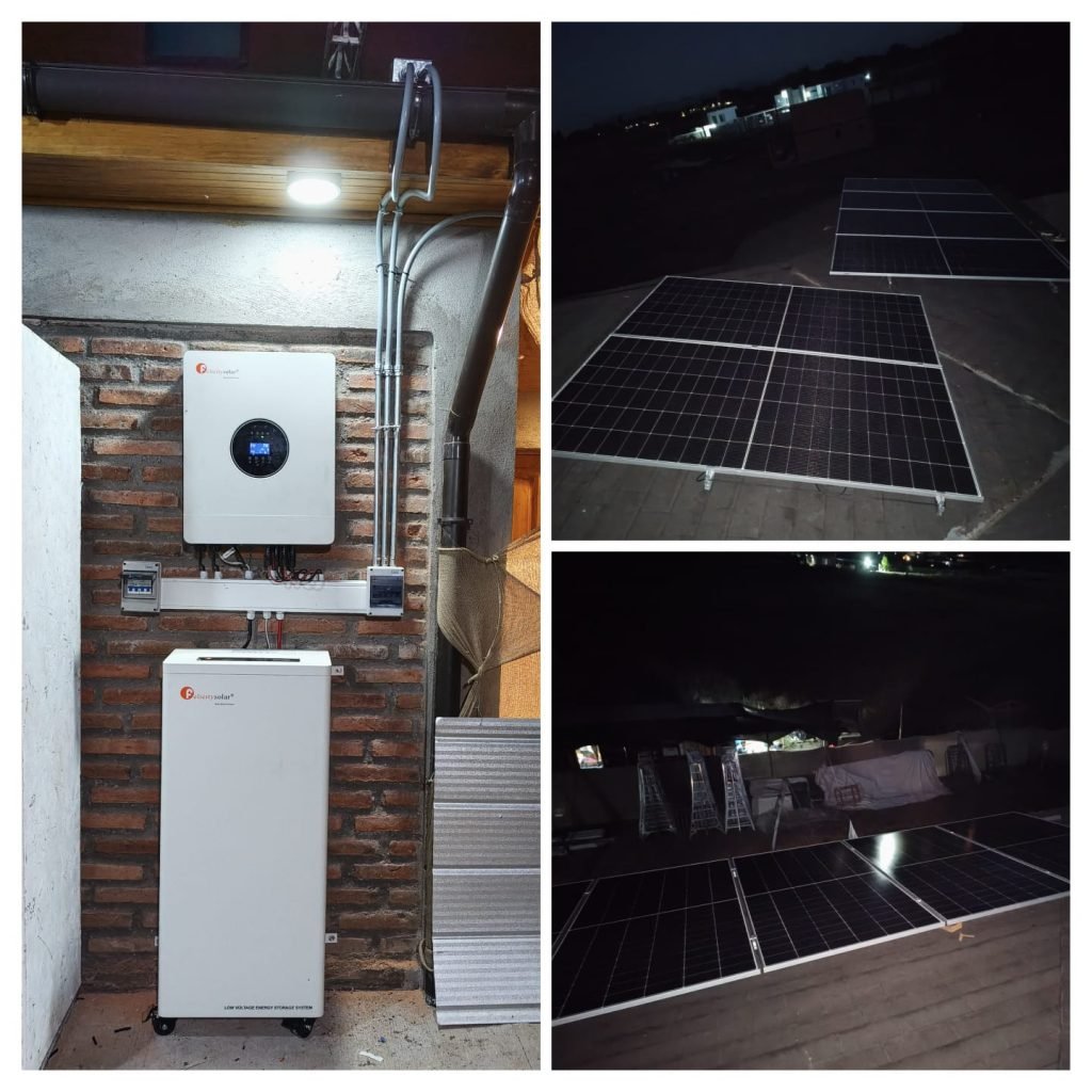 Sistema Felicity Solar en vivienda rural con vista a viñedos
